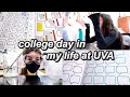 college day in my life at UVA (productive & busy) | bullet journaling, first in person class, & more