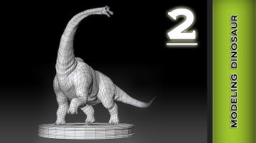 Autodesk Maya 2013 Modeling Tutorial - Dinosaur (brachiosaurus) Modeling Part 2