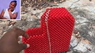 How To Make The Heart-Shaped Bag  #beads #versatilenanagh