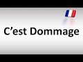 How to Pronounce C’est Dommage (It&#39;s a Shame!) in French