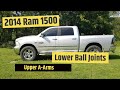 Lower Ball Joint and Upper A-Arms Replaced! STEP-BY-STEP! 2014 Ram 1500