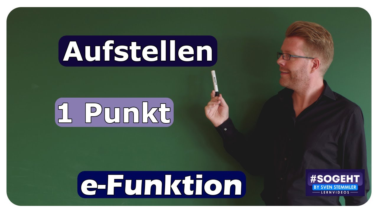Vorschaubild zum Lernvideo "Funktionsgleichung bestimmen mit 1 Punkt - e-Funktion - einfach und anschaulich erklärt"