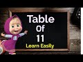 Table of 11  learn multiplication table of 11  11 ka table   11 ka pahada  maths table