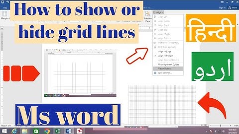 How to show Grid lines in Ms word | How to hide Grid lines in Microsoft word