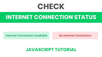 Check Internet Connection Status With Javascript