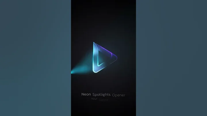 3d Logo Animation |  Neon Spotlights Logo Reveal Intro Opener