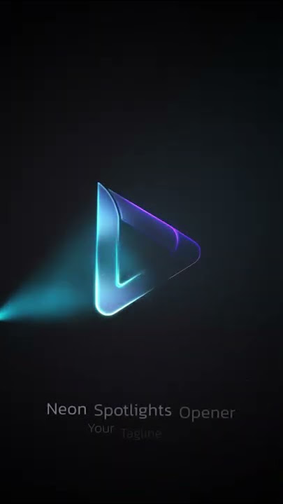 3d Logo Animation |  Neon Spotlights Logo Reveal Intro Opener