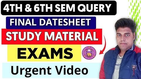 SOL 4th / 6th Semester Queries Exam, Datesheet, Study Material etc | Sol 4th & 6th Semester 2023