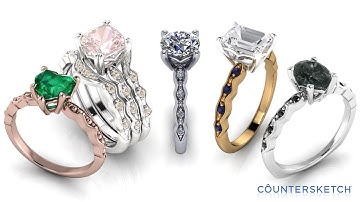 Trendy Jewelry Designs - Four Claws Solitaire  - CounterSketch