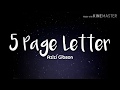 Azizi Gibson - 5 Page Letter (Lyrics)