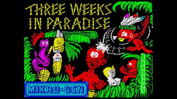 ZX SPECTRUM THREE WEEKS IN PARADISE ПРОХОЖДЕНИЕ 2K