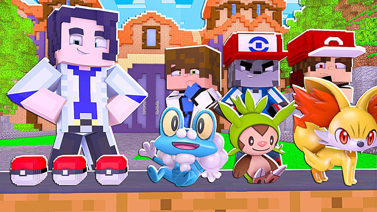 Minecraft : Pokemon X Y - GANHAMOS NOVOS POKEMON INICIAL COM MEGA