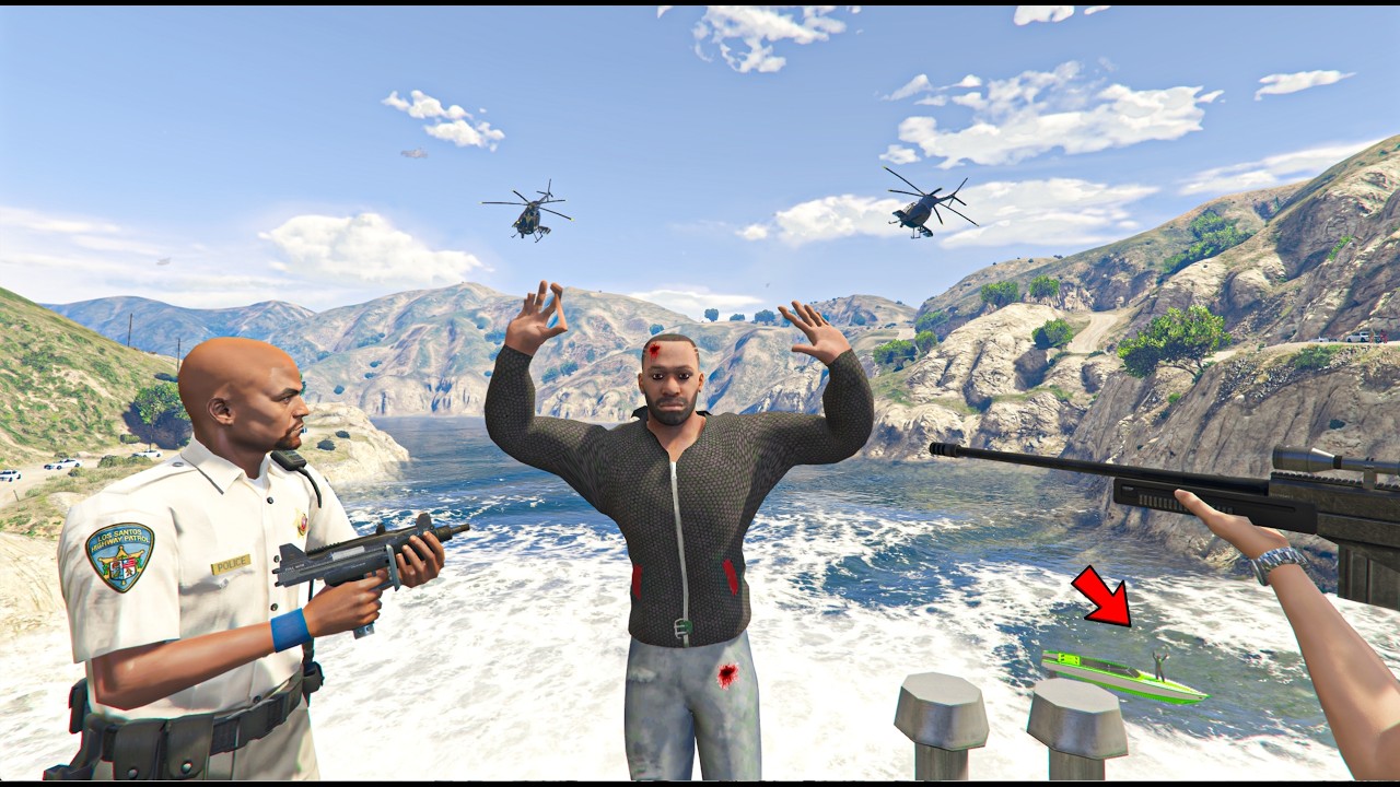 FRANK VS GTA 5 POLICE IN INDIAN BIKES DRIVING 3D X GTA 5