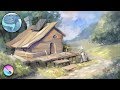 Landscape with one small house. Krita digital painting. Time lapse.