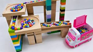 🎢 Epic Marble Run Race Compilation ☆ Wooden Track, Heavy Duty Trucks & ASMR