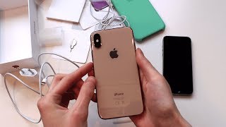 Распаковка Apple iPhone XS 64GB Gold