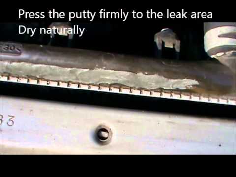 How do you fix a cracked plastic radiator?