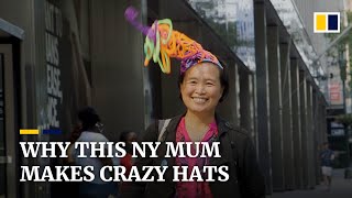 Why a New York mum makes crazy hats to wear while she’s on the move in the city