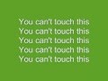 You can't touch this - MC Hammer - Lyrics