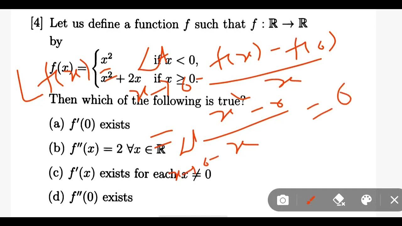 Limit,Continuity and Differentiability MCQ question __ WBSLST __WBMSC