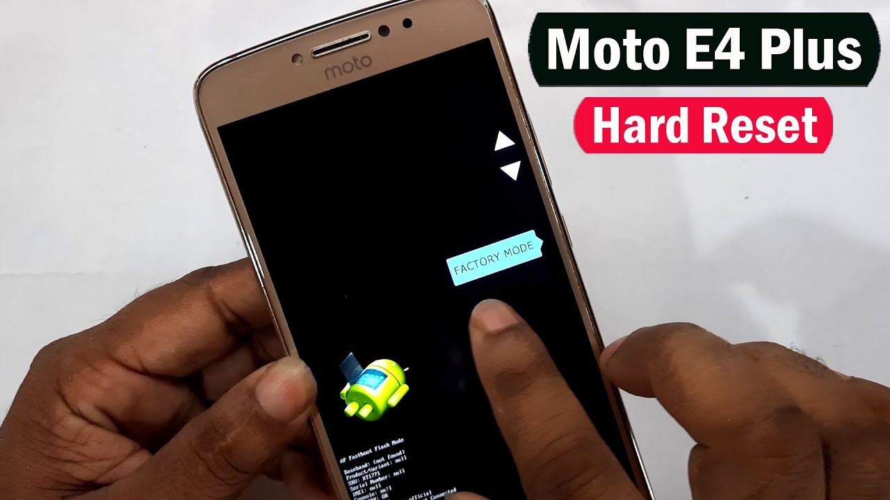 HARD RESET Motorola MOTO E4 