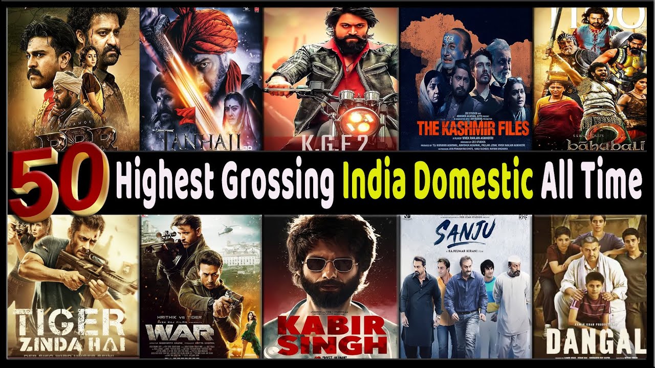 Top 50 Highest Grossing Indian Movies of All Time till 2022 | Top Bollywood  Hindi Films Box Office - YouTube
