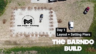 The Barndo Build | Day 1: Layout + Setting Piers | Ep 2