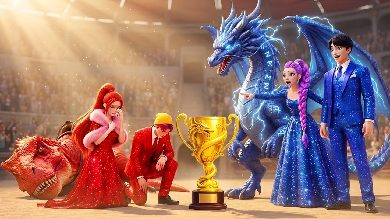 Ruby Family VS Diamond Family: RUMI Gets Magic T-REX & Dragon Racing Championship-KPOP Demon Hunters