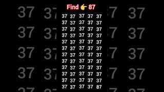 Find 87 😍🔥 #maths #puzzle #mathstricks #iqtest #mindbendingquiz #logicpuzzles #mathshorts