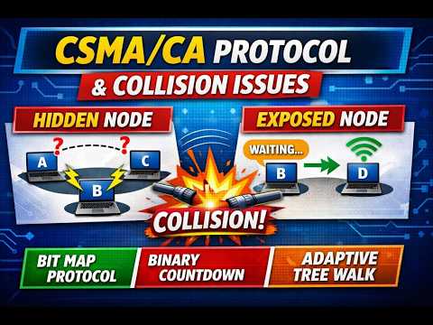 Hidden Node & Exposed Node Problem Explained | CSMA/CA Protocol | Computer Networks