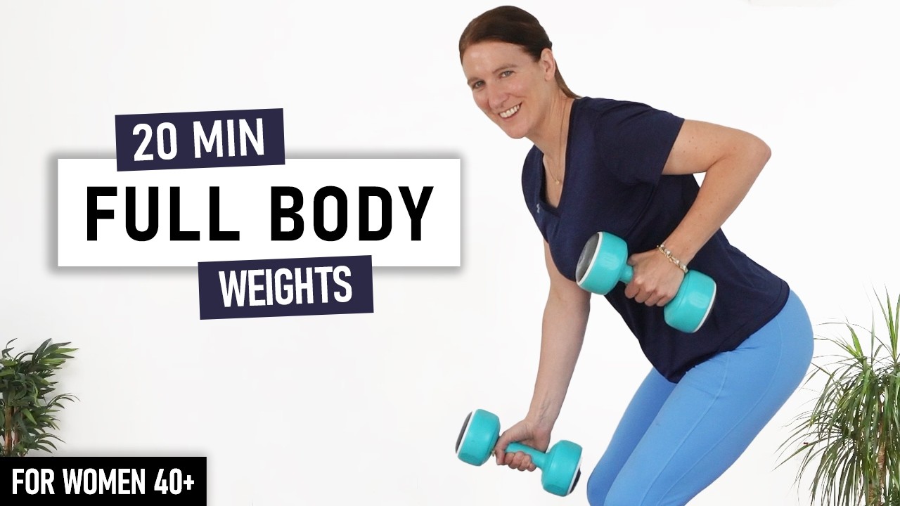 20 MIN Full Body Weights Workout for Women over 40 - YouTube