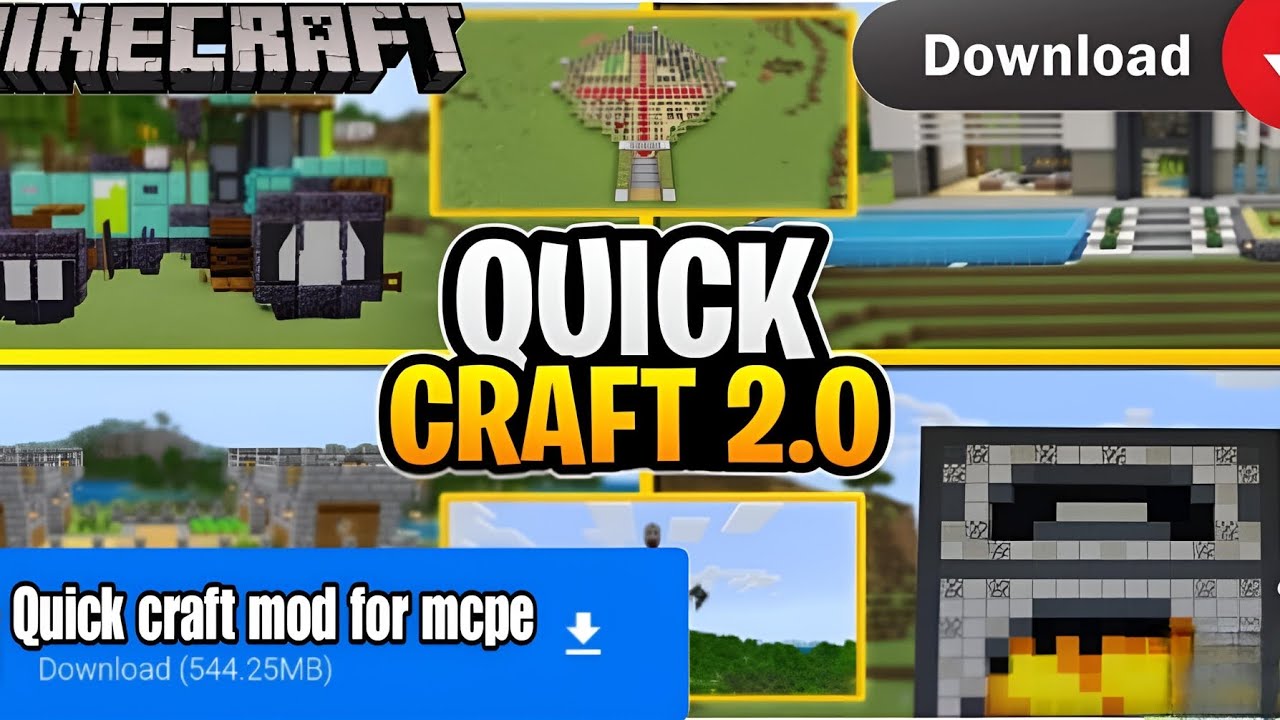 ||Quick craft mod for minecraft pocket edition||Download 1.20 - YouTube