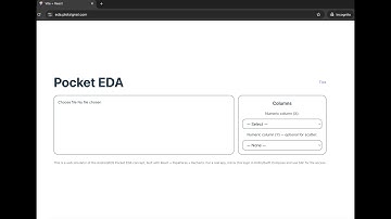 Pocket EDA – Instant CSV Data Insights in the Browser (AI Intro + Live Demo)