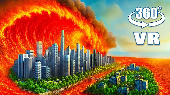 VR 360° LAVA TSUNAMI WAVE HITS THE CITY