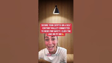 SECURE YOUR CRYPTO ON A SELF CUSTODY WALLET CONNECTED TO WEB3 FOR SAFETY. CLICK THE LINK ON MY BIO👆