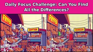 Daily Focus Challenge Corn Dog Stand 4 Puzzles Find All the Differences in 90s Each