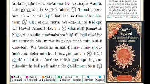 ختمة من مصحف التجويد باللغة الألمانية الصفحة رقم 411