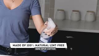 Zeppoli Classic Kitchen Towels - 15 Pack - 14" x 25" - 100% Natural Cotton Kitchen Dish Towels -