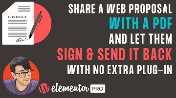 Share a Contract/Proposal and obtain an Approved Signature Online with Elementor and No Extra Plugin