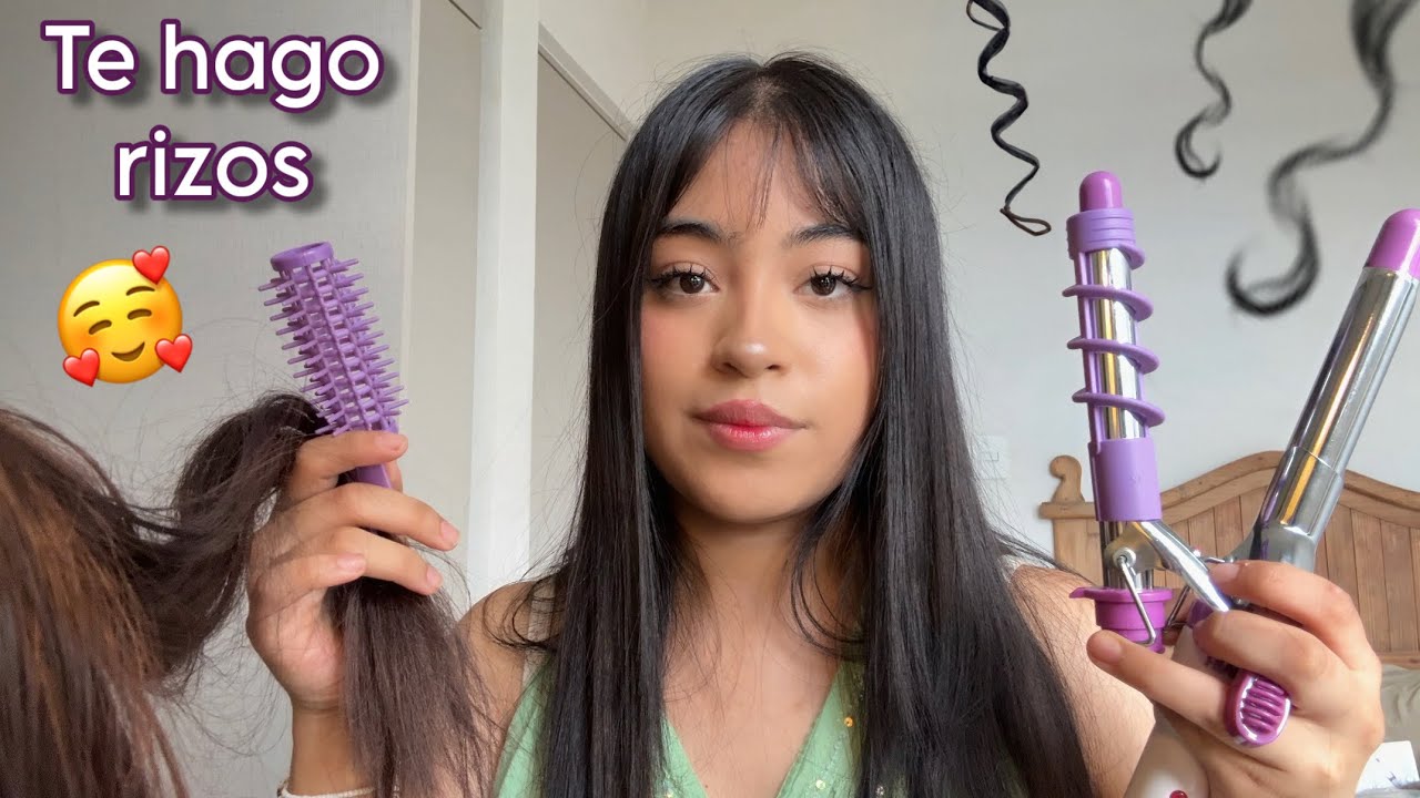 ASMR cepillo y estilizo tu cabello ✨👩🏻