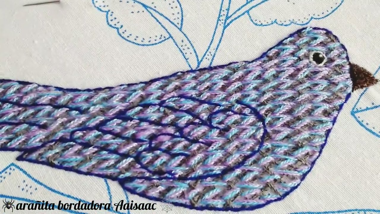 BORDADO: PUNTADA PARA PALOMA, PERICO, GALLINA, LORO, POLLITO, PAVO, GALLO, GUAJOLOTE, PAJARITO, ETC