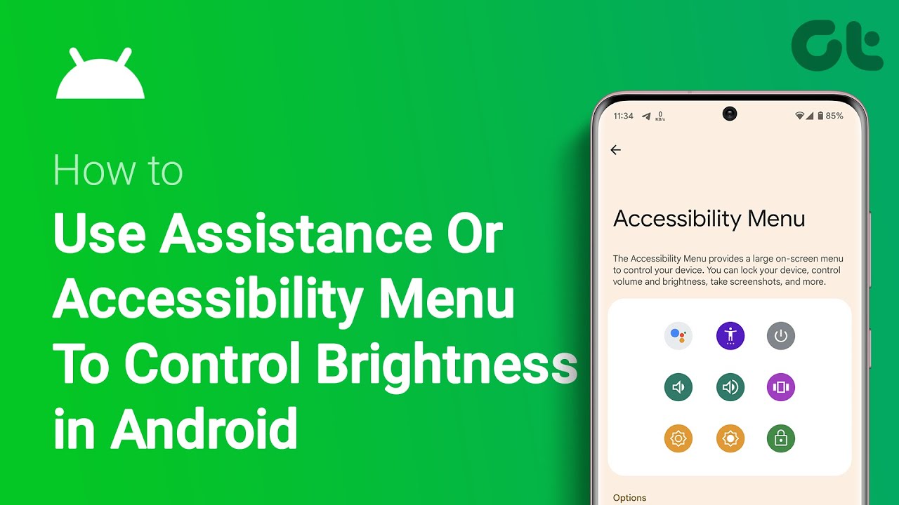 How To Use Assistance Or Accessibility Menu To Control Brightness in ...