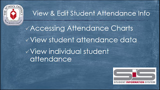 SIS for Teachers: View and Edit Attendance Charts