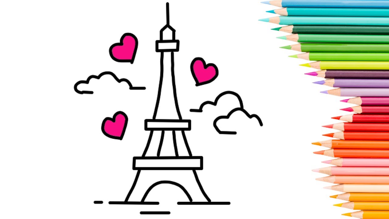 COMO DESENHAR A TORRE EIFFEL AMO PARIS FÁCIL - YouTube