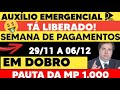 ✔️AUXÍLIO EMERGENCIAL: TÁ LIBERADO 29/11 A 06/12 | SAQUE EM DOBRO | PAUTA DA MP 1000? ENTENDA TUDO!