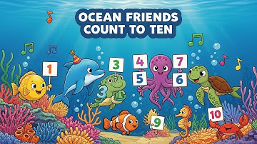 Ocean Friends Count to Ten 🐠🔢 | Learn Numbers 1–10 for Kids | Animagic Studio