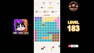 Meowdoku Level 183 walkthrough | full solution