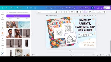 Customize amazon A+ content templates for coloring books - editable template #canva
