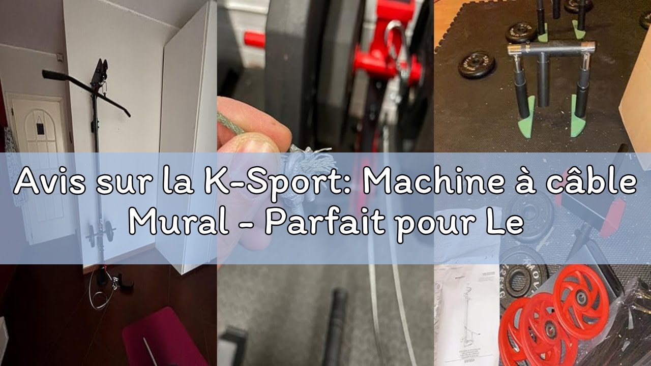 K-Sport Station Câbles Mural - Rack Multifonction Pour Lat Pulldown, Triceps, Biceps Et Full Body