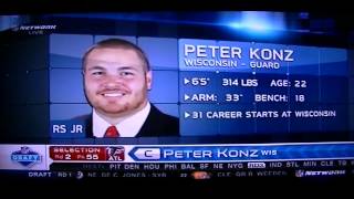 2012 NFL DRAFT Pick 55 Round 2 Peter Konz